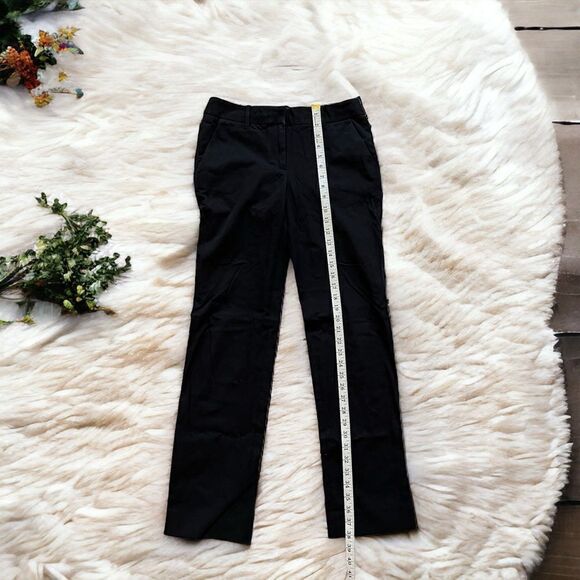 J. Crew Favorite Fit Women Black Trouser Pants Straight Leg Size 0 A1209 - Picture 8 of 9